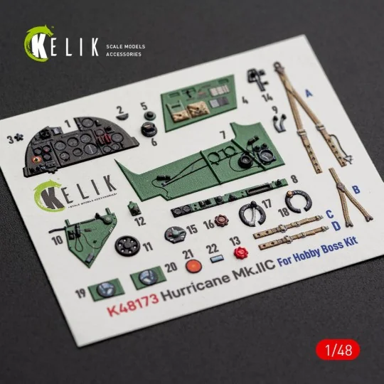 Hurricane Mk.IIC - interior 3D decals for Hobby Boss, 1/48 - Kelik ... Hurricane Mk.IIC - interior 3D decals for Hobby Boss, 1/48 - Kelik ...