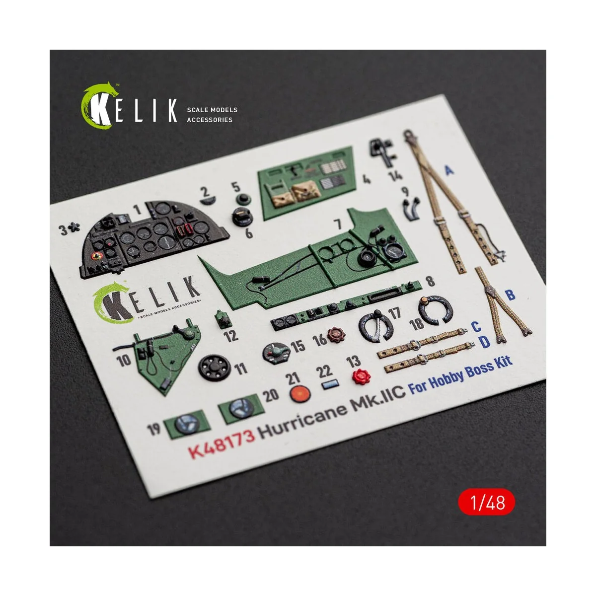 Hurricane Mk.IIC - interior 3D decals for Hobby Boss, 1/48 - Kelik ... Hurricane Mk.IIC - interior 3D decals for Hobby Boss, 1/48 - Kelik ...
