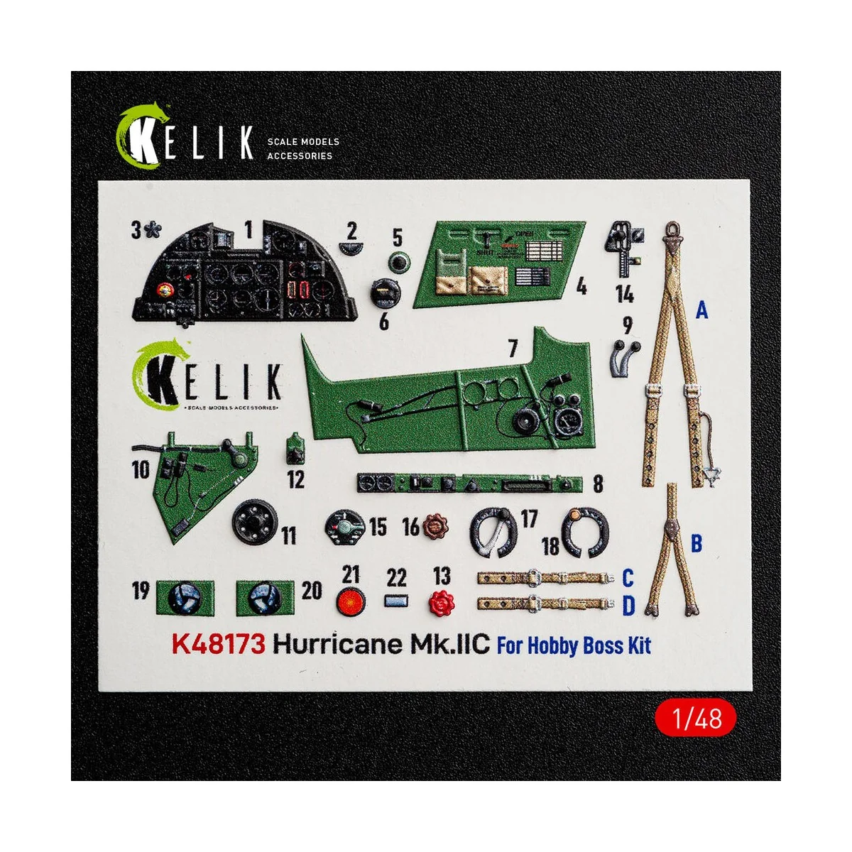 Hurricane Mk.IIC - interior 3D decals for Hobby Boss, 1/48 - Kelik ... Hurricane Mk.IIC - interior 3D decals for Hobby Boss, 1/48 - Kelik ...