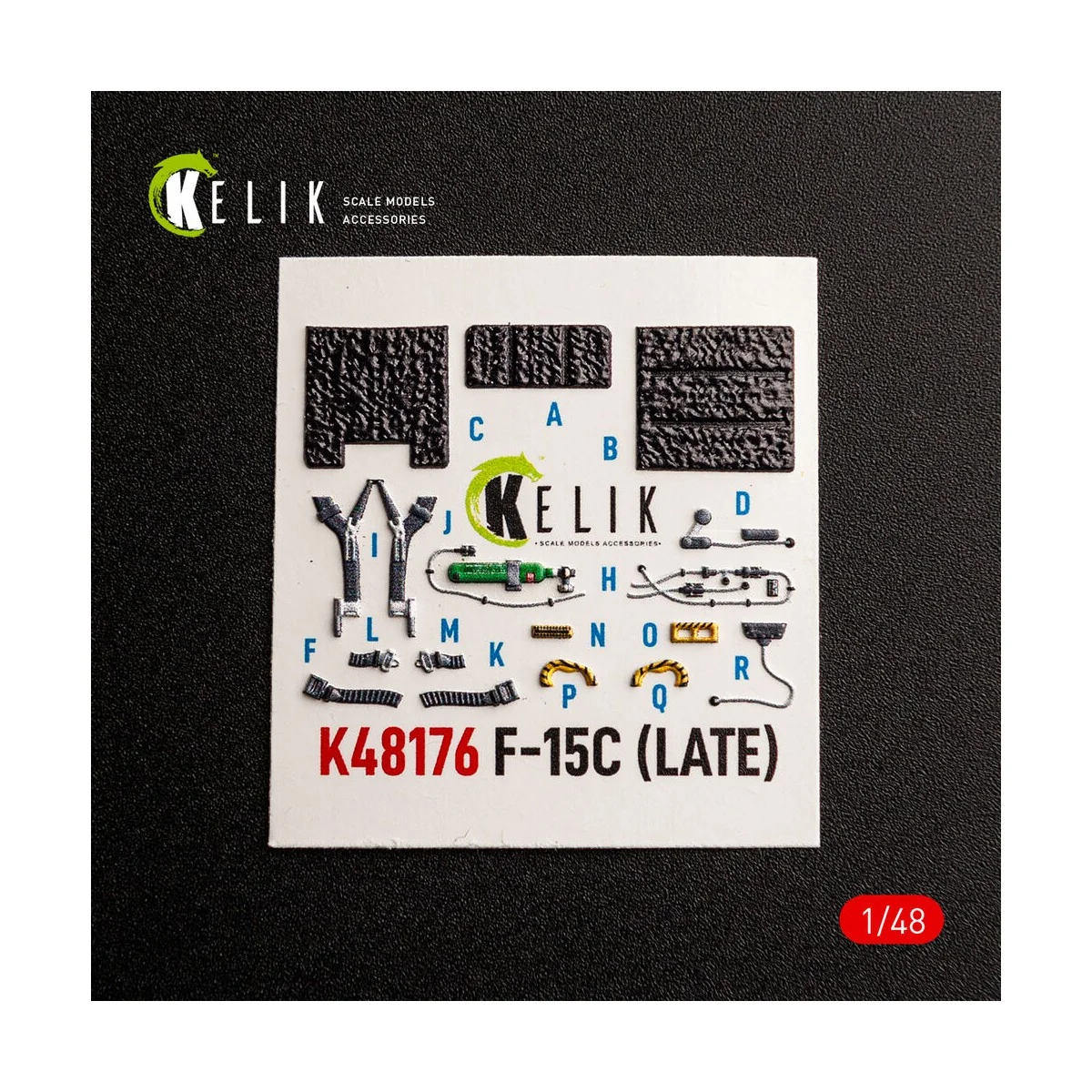 F-15C (Late) - interior 3D decals for Hasegawa, 1/48 - Kelik K48176 F-15C (Late) - interior 3D decals for Hasegawa, 1/48 - Kelik K48176