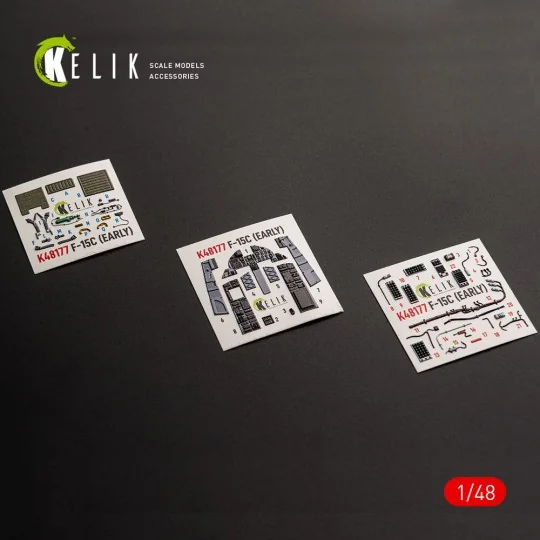 F-15C (Early) - interior 3D decals for Hasegawa, 1/48 - Kelik K48177 F-15C (Early) - interior 3D decals for Hasegawa, 1/48 - Kelik K48177