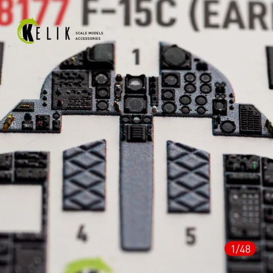 F-15C (Early) - interior 3D decals for Hasegawa, 1/48 - Kelik K48177 F-15C (Early) - interior 3D decals for Hasegawa, 1/48 - Kelik K48177