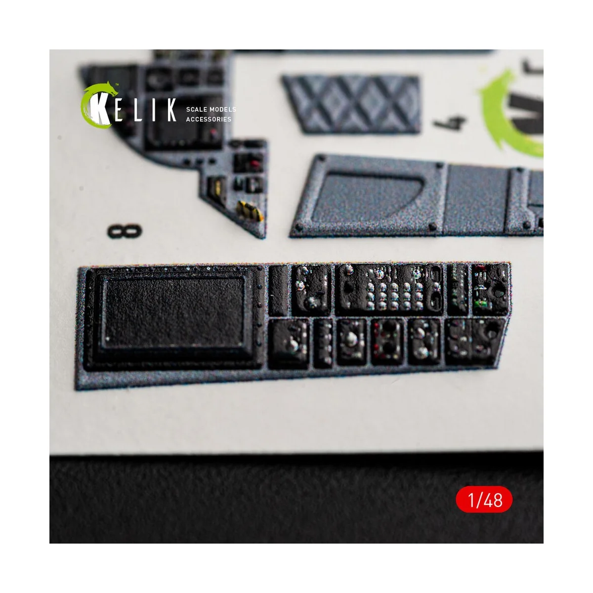 F-15C (Late) - interior 3D decals for Hasegawa, 1/48 - Kelik K48176 F-15C (Late) - interior 3D decals for Hasegawa, 1/48 - Kelik K48176
