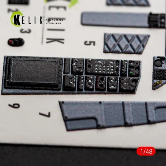 F-15C (Early) - interior 3D decals for Hasegawa, 1/48 - Kelik K48177 F-15C (Early) - interior 3D decals for Hasegawa, 1/48 - Kelik K48177