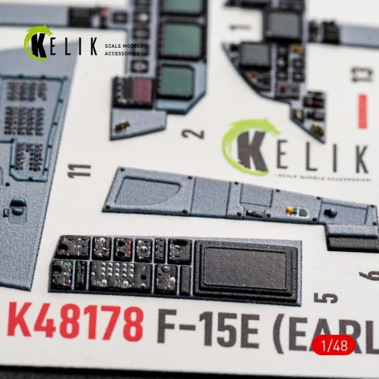 F-15E (Early) - interior 3D decals for Hasegawa, 1/48 - Kelik K48178 F-15E (Early) - interior 3D decals for Hasegawa, 1/48 - Kelik K48178