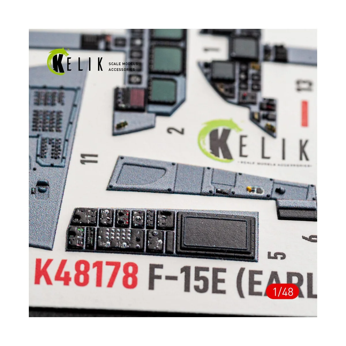 F-15E (Early) - interior 3D decals for Hasegawa, 1/48 - Kelik K48178 F-15E (Early) - interior 3D decals for Hasegawa, 1/48 - Kelik K48178