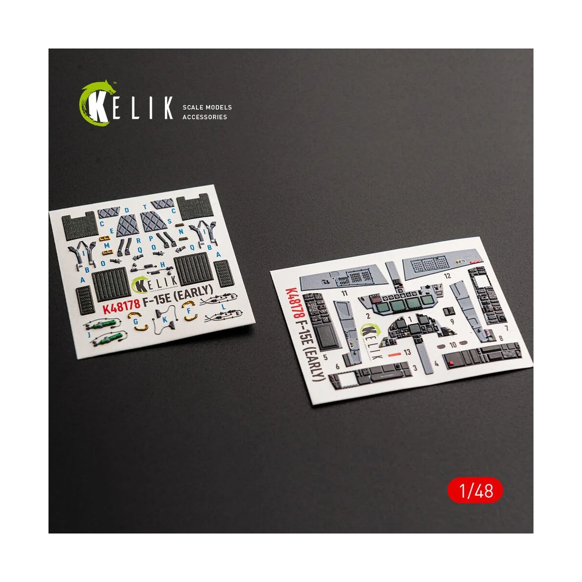 F-15E (Early) - interior 3D decals for Hasegawa, 1/48 - Kelik K48178 F-15E (Early) - interior 3D decals for Hasegawa, 1/48 - Kelik K48178