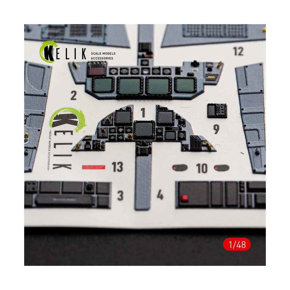 F-15E (Early) - interior 3D decals for Hasegawa, 1/48 - Kelik K48178 F-15E (Early) - interior 3D decals for Hasegawa, 1/48 - Kelik K48178