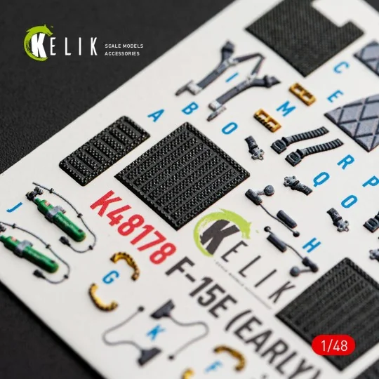F-15E (Early) - interior 3D decals for Hasegawa, 1/48 - Kelik K48178 F-15E (Early) - interior 3D decals for Hasegawa, 1/48 - Kelik K48178