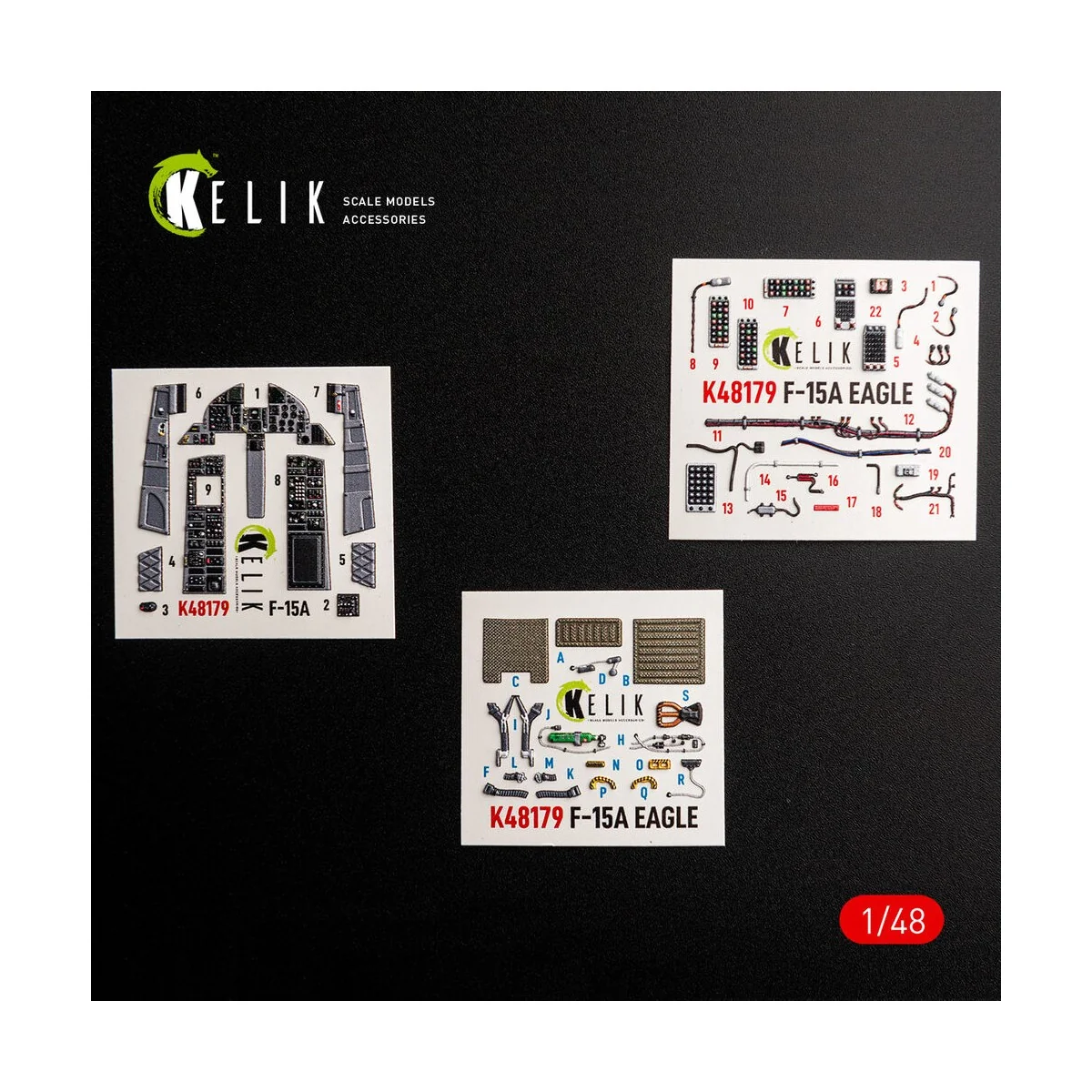 F-15A - interior 3D decals for Hasegawa, 1/48 - Kelik K48179 F-15A - interior 3D decals for Hasegawa, 1/48 - Kelik K48179