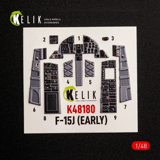 F-15J (Early) - interior 3D decals for Hasegawa, 1/48 - Kelik K48180 F-15J (Early) - interior 3D decals for Hasegawa, 1/48 - Kelik K48180
