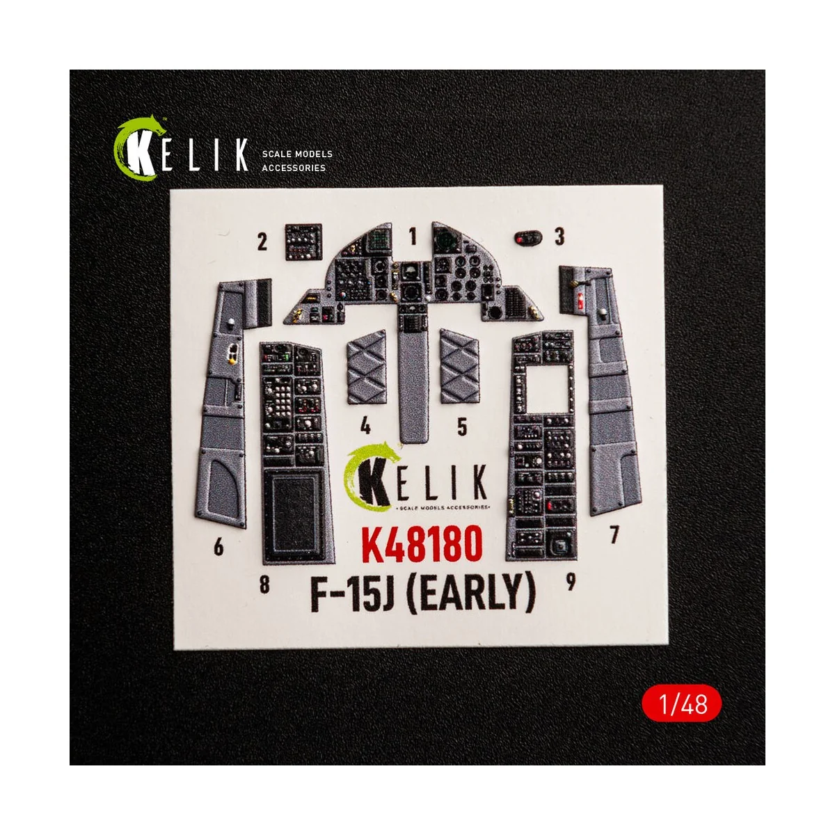 F-15J (Early) - interior 3D decals for Hasegawa, 1/48 - Kelik K48180 F-15J (Early) - interior 3D decals for Hasegawa, 1/48 - Kelik K48180