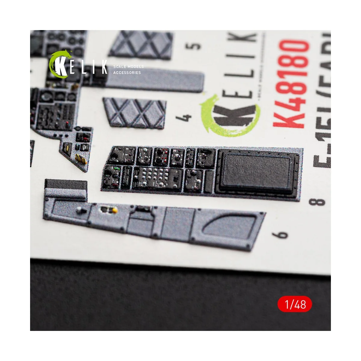 F-15J (Early) - interior 3D decals for Hasegawa, 1/48 - Kelik K48180 F-15J (Early) - interior 3D decals for Hasegawa, 1/48 - Kelik K48180