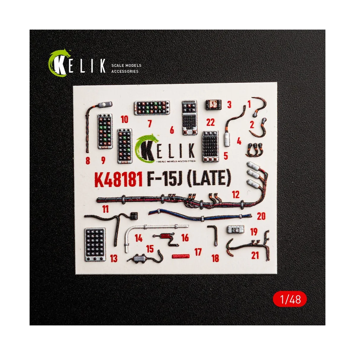 F-15J (Late) - interior 3D decals for Hasegawa, 1/48 - Kelik K48181 F-15J (Late) - interior 3D decals for Hasegawa, 1/48 - Kelik K48181