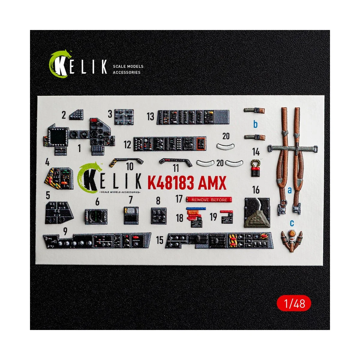 AMX - interior 3D decals for Hobby Boss, 1/48 - Kelik K48183 AMX - interior 3D decals for Hobby Boss, 1/48 - Kelik K48183