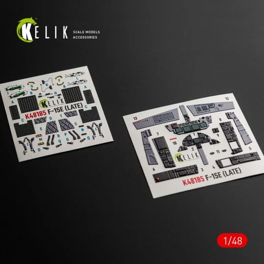 F-15E (Late) - interior 3D decals for Hasegawa, 1/48 - Kelik K48185 F-15E (Late) - interior 3D decals for Hasegawa, 1/48 - Kelik K48185