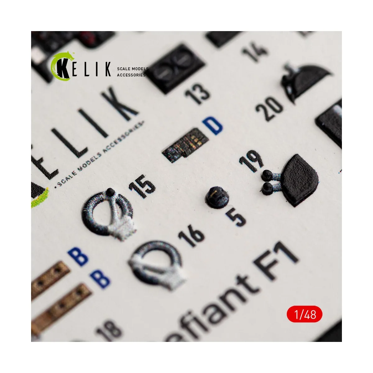 Defiant F1 - interior 3D decals for Trumpeter, 1/48 - Kelik K48184 Defiant F1 - interior 3D decals for Trumpeter, 1/48 - Kelik K48184