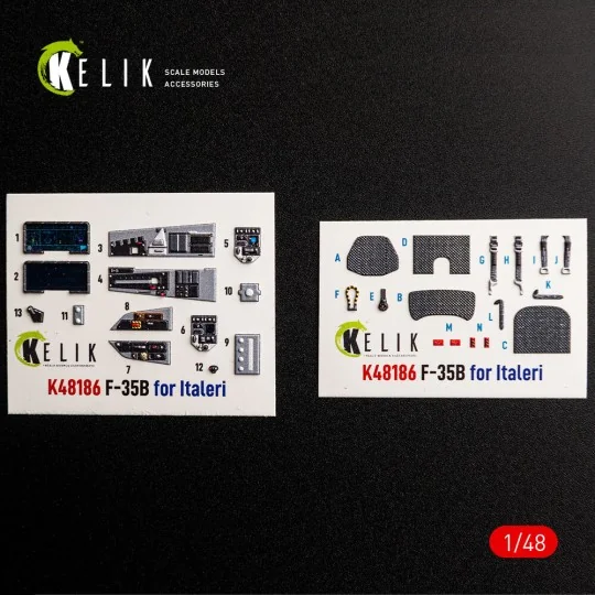 F-35B - interior 3D decals for Italeri, 1/48 - Kelik K48186 F-35B - interior 3D decals for Italeri, 1/48 - Kelik K48186