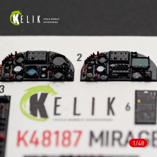 Mirage F1C/CR - interior 3D decals for Italeri, 1/48 - Kelik K48187 Mirage F1C/CR - interior 3D decals for Italeri, 1/48 - Kelik K48187