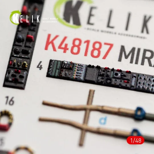 Mirage F1C/CR - interior 3D decals for Italeri, 1/48 - Kelik K48187 Mirage F1C/CR - interior 3D decals for Italeri, 1/48 - Kelik K48187