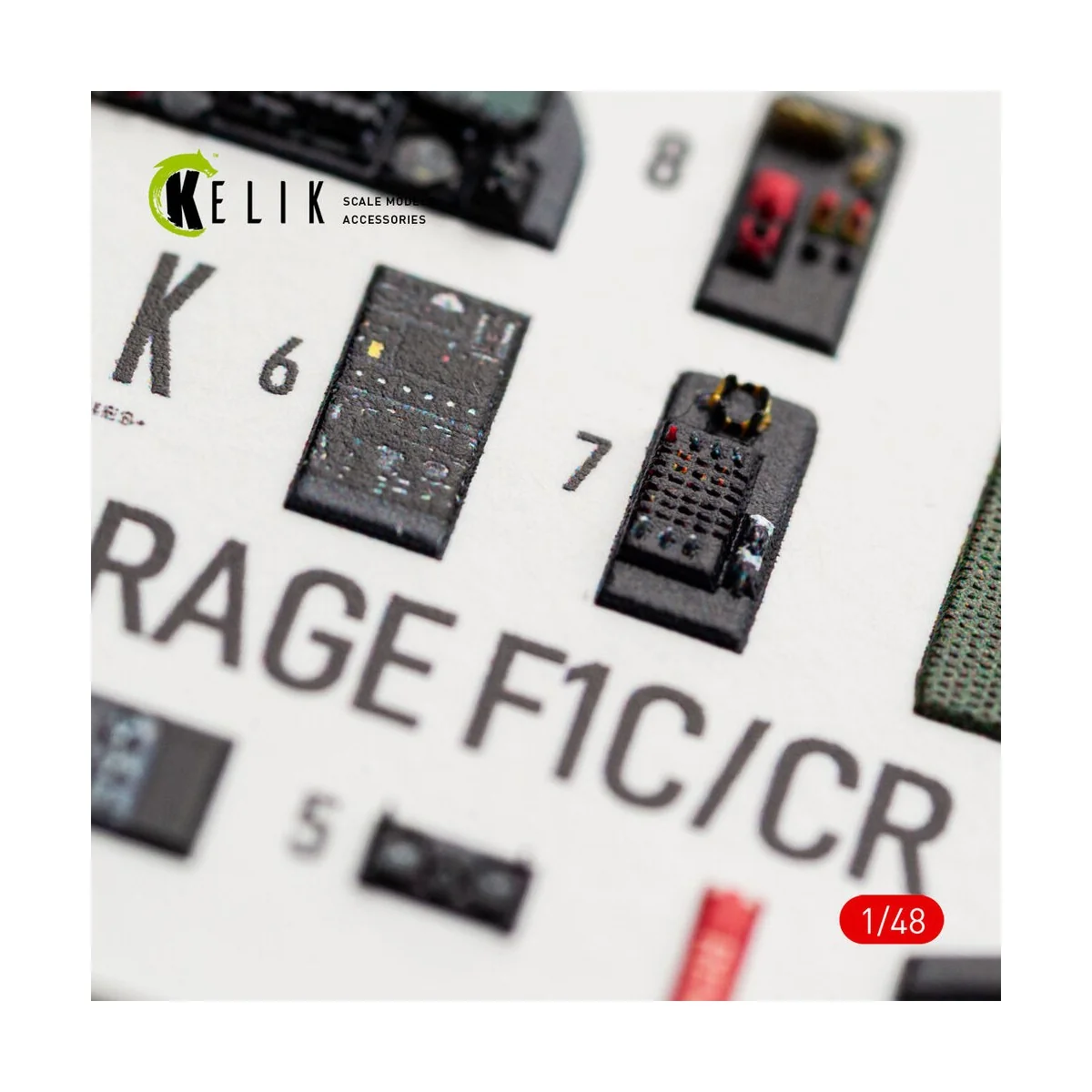 Mirage F1C/CR - interior 3D decals for Italeri, 1/48 - Kelik K48187 Mirage F1C/CR - interior 3D decals for Italeri, 1/48 - Kelik K48187