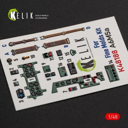 A6M5a - interior 3D decals for Fine Molds, 1/48 - Kelik K48188 A6M5a - interior 3D decals for Fine Molds, 1/48 - Kelik K48188
