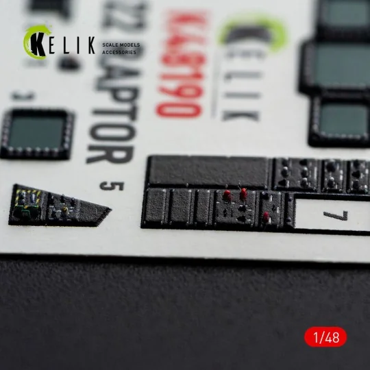 F-22 Raptor - interior 3D decals for Hasegawa, 1/48 - Kelik K48190 F-22 Raptor - interior 3D decals for Hasegawa, 1/48 - Kelik K48190