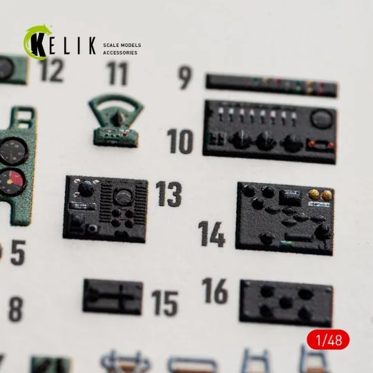 A6M2b Zero - interior 3D decals for Academy, 1/48 - Kelik K48189 A6M2b Zero - interior 3D decals for Academy, 1/48 - Kelik K48189