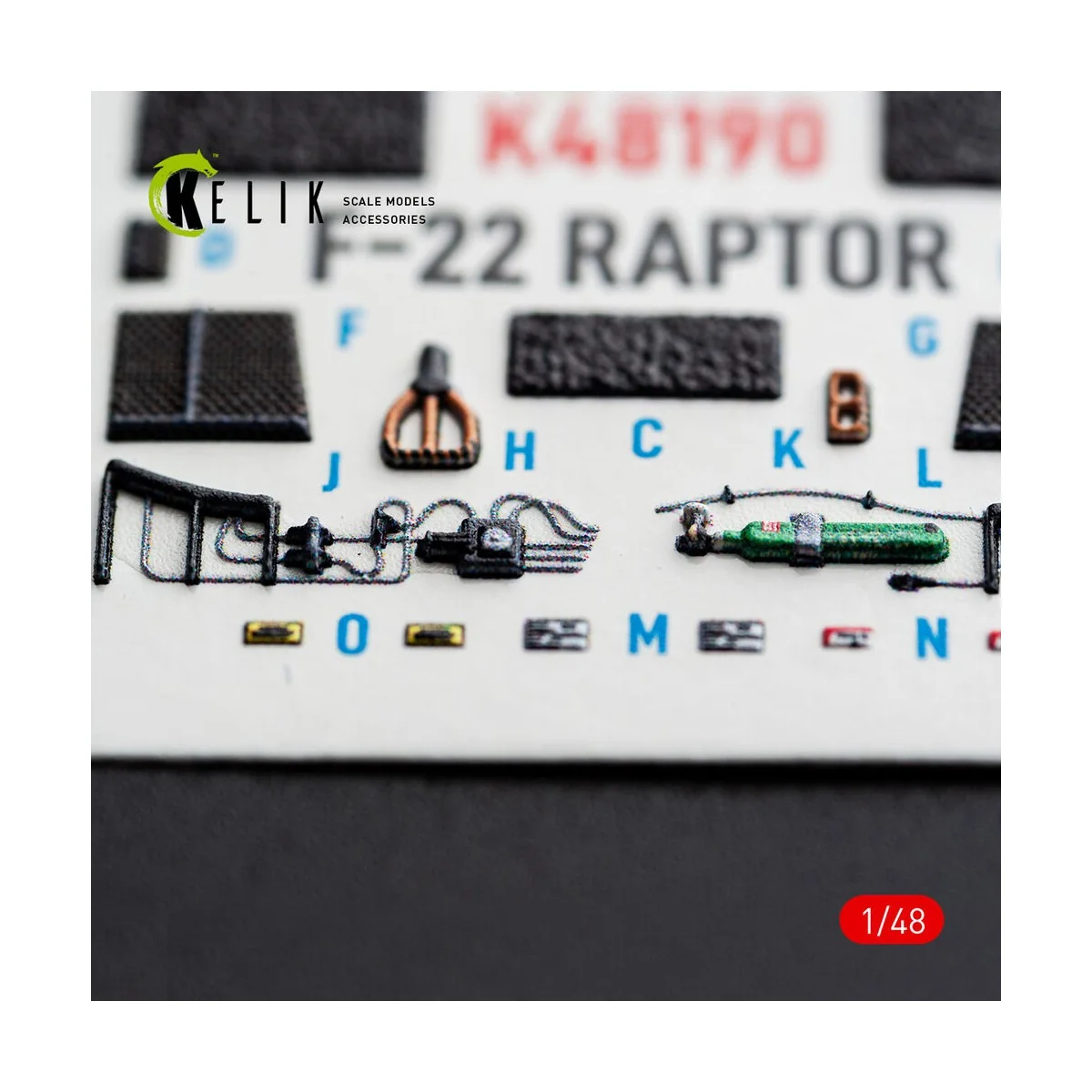 F-22 Raptor - interior 3D decals for Hasegawa, 1/48 - Kelik K48190 F-22 Raptor - interior 3D decals for Hasegawa, 1/48 - Kelik K48190