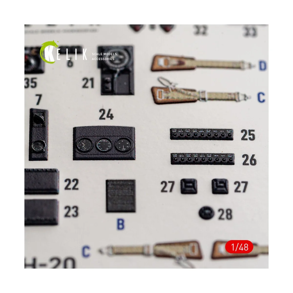 He-111 H-20 - interior 3D decals for ICM, 1/48 - Kelik K48192 He-111 H-20 - interior 3D decals for ICM, 1/48 - Kelik K48192
