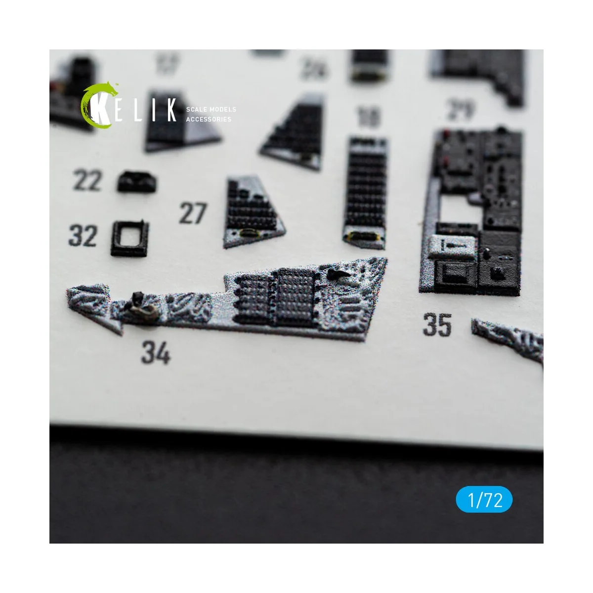 F-14D Tomcat - interior 3D decals for Tamiya, 1/72 - Kelik K72235 F-14D Tomcat - interior 3D decals for Tamiya, 1/72 - Kelik K72235