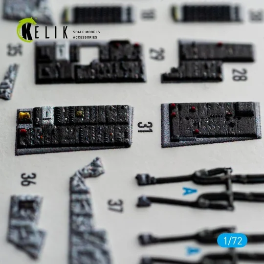 F-14D Tomcat - interior 3D decals for Tamiya, 1/72 - Kelik K72235 F-14D Tomcat - interior 3D decals for Tamiya, 1/72 - Kelik K72235