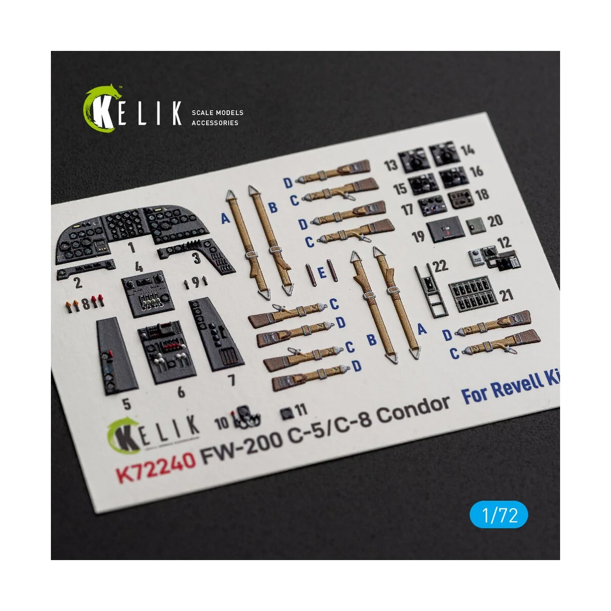 FW-200 C-5/C-8 - interior 3D decals for Revell, 1/72 - Kelik K72240 FW-200 C-5/C-8 - interior 3D decals for Revell, 1/72 - Kelik K72240
