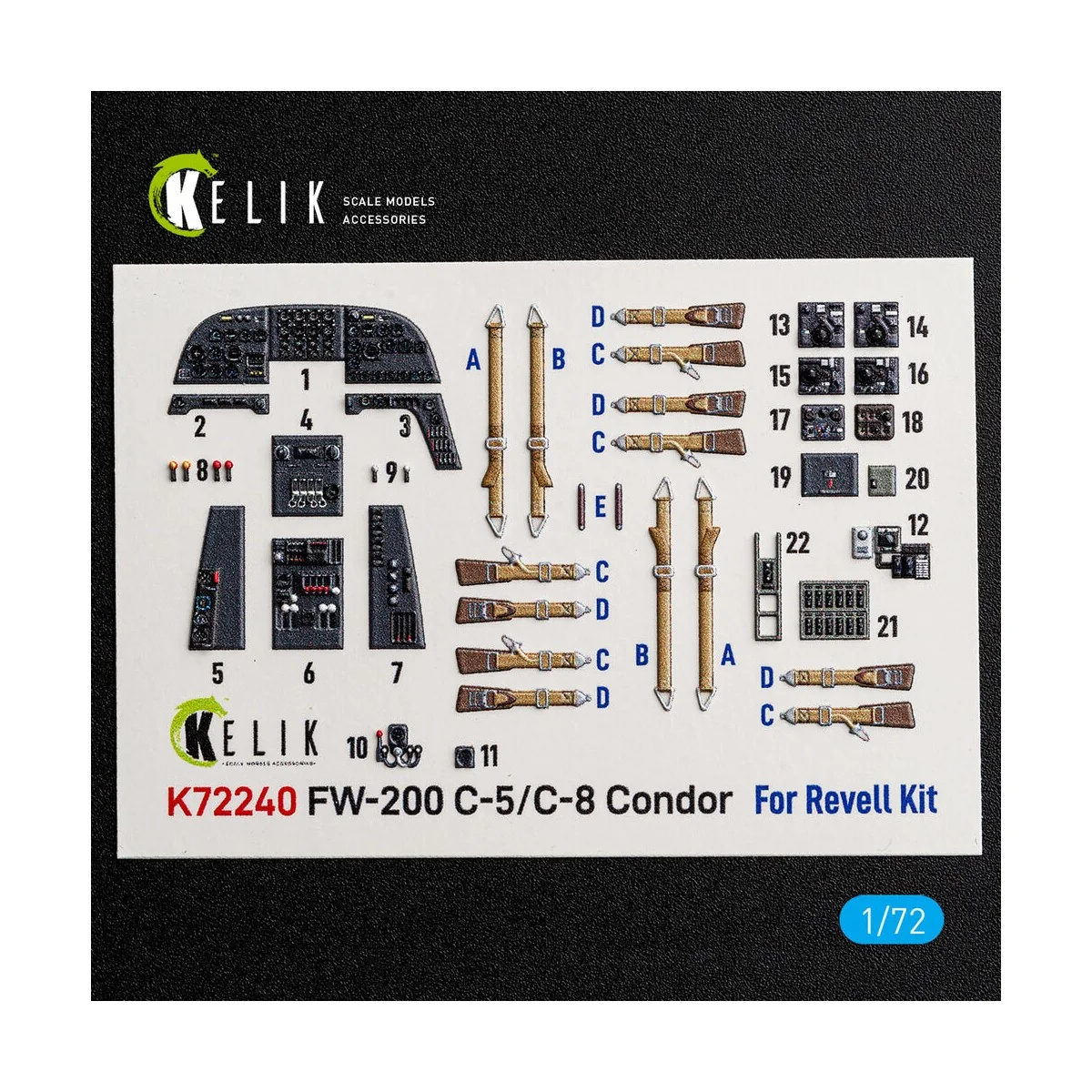 FW-200 C-5/C-8 - interior 3D decals for Revell, 1/72 - Kelik K72240 FW-200 C-5/C-8 - interior 3D decals for Revell, 1/72 - Kelik K72240