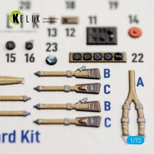 Bf-110C Early - interior 3D decals for Eduard, 1/72 - Kelik K72241 Bf-110C Early - interior 3D decals for Eduard, 1/72 - Kelik K72241