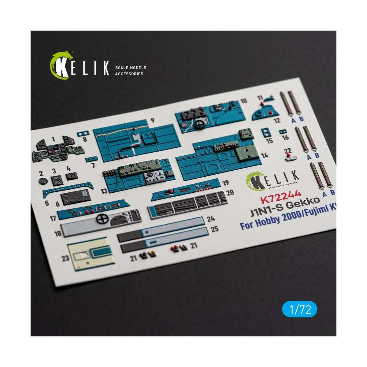 J1N1-S Gekko - interior 3D decals for Fujimi / Hobby 2000, 1/72 - K... J1N1-S Gekko - interior 3D decals for Fujimi / Hobby 2000, 1/72 - K...