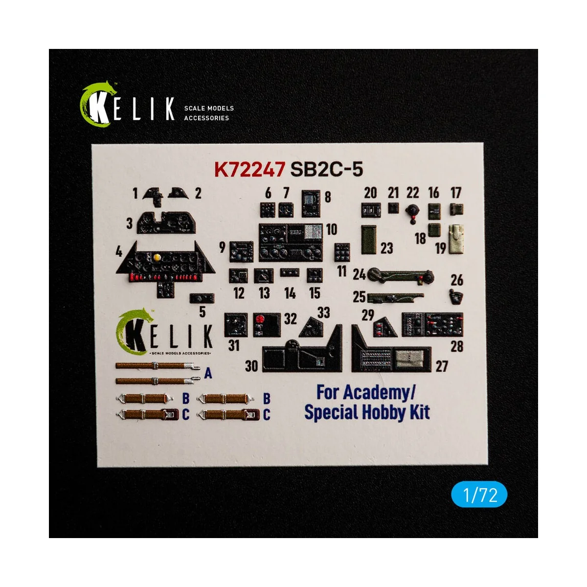 SB2C-5 - interior 3D decals for Academy / Special Hobby, 1/72 - Kel... SB2C-5 - interior 3D decals for Academy / Special Hobby, 1/72 - Kel...