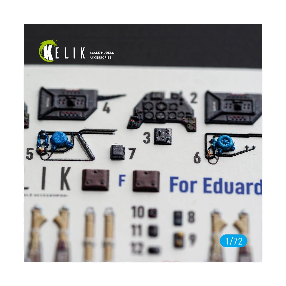 Bf-109 F-2/F-4 - interior 3D decals for Eduard, 1/72 - Kelik K72251 Bf-109 F-2/F-4 - interior 3D decals for Eduard, 1/72 - Kelik K72251