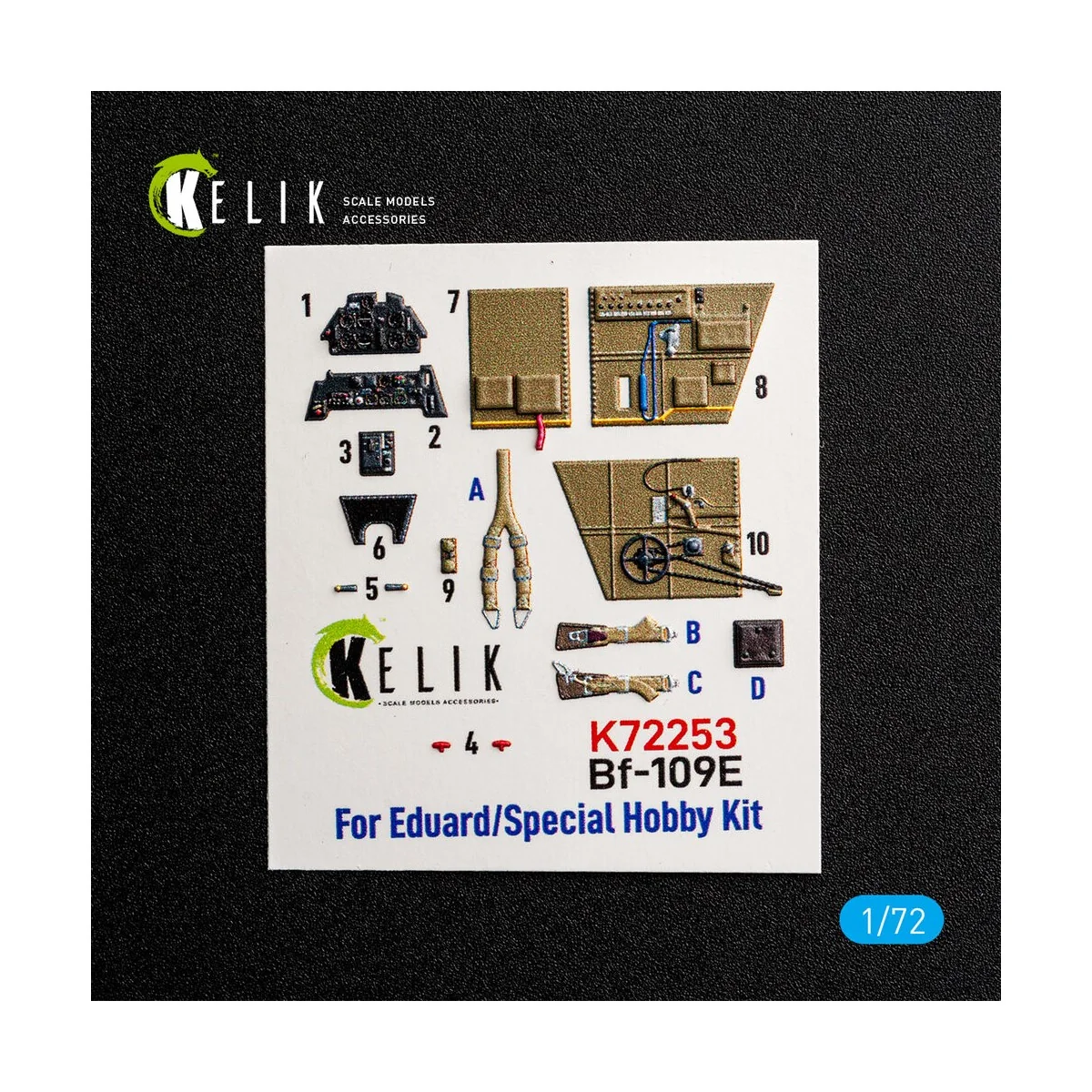 Bf-109 E - interior 3D decals for Special Hobby / Eduard, 1/72 - Ke... Bf-109 E - interior 3D decals for Special Hobby / Eduard, 1/72 - Ke...