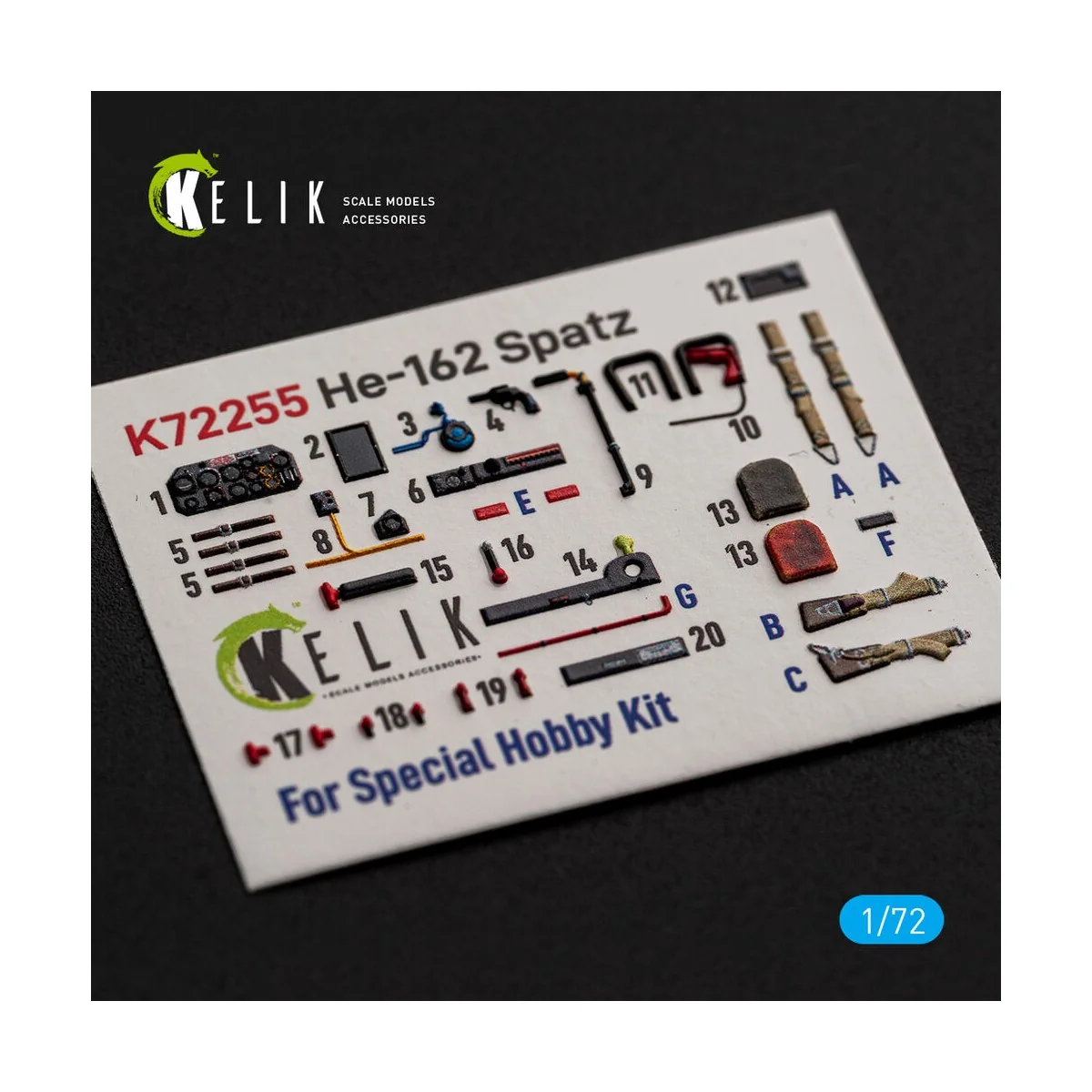 He-162 Spatz - interior 3D decals for Special Hobby, 1/72 - Kelik K... He-162 Spatz - interior 3D decals for Special Hobby, 1/72 - Kelik K...
