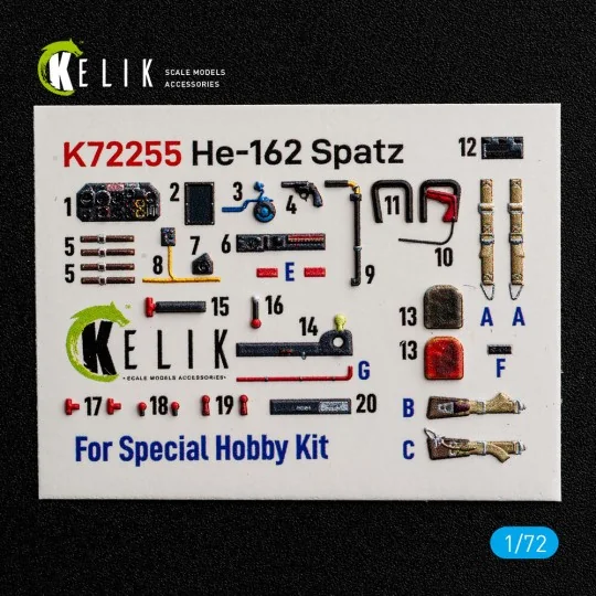He-162 Spatz - interior 3D decals for Special Hobby, 1/72 - Kelik K... He-162 Spatz - interior 3D decals for Special Hobby, 1/72 - Kelik K...