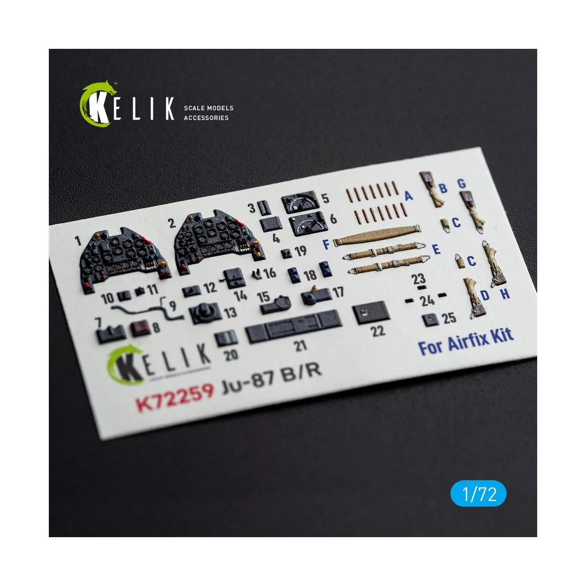 Ju-87 B/R - interior 3D decals for Airfix, 1/72 - Kelik K72259 Ju-87 B/R - interior 3D decals for Airfix, 1/72 - Kelik K72259
