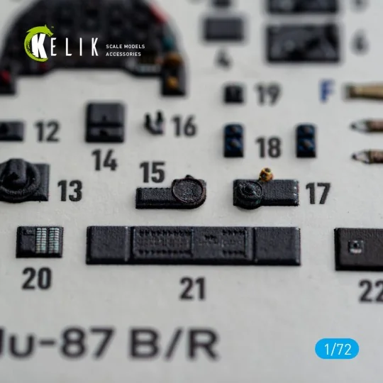Ju-87 B/R - interior 3D decals for Airfix, 1/72 - Kelik K72259 Ju-87 B/R - interior 3D decals for Airfix, 1/72 - Kelik K72259