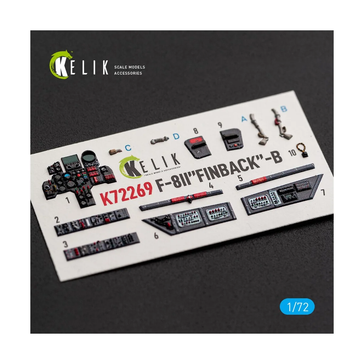 F-8II Finback-B - interior 3D decals for Trumpeter, 1/72 - Kelik K7... F-8II Finback-B - interior 3D decals for Trumpeter, 1/72 - Kelik K7...