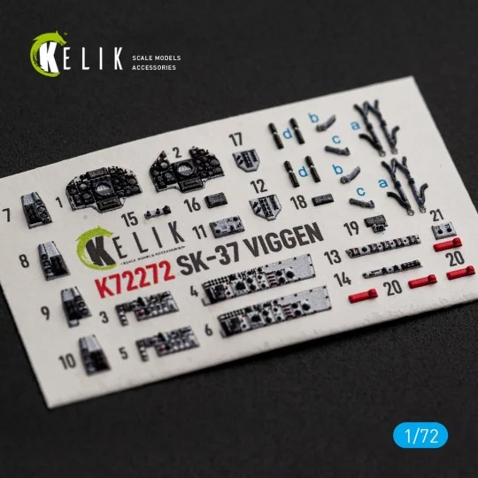SK-37 Viggen - interior 3D decals for Special Hobby, 1/72 - Kelik K... SK-37 Viggen - interior 3D decals for Special Hobby, 1/72 - Kelik K...