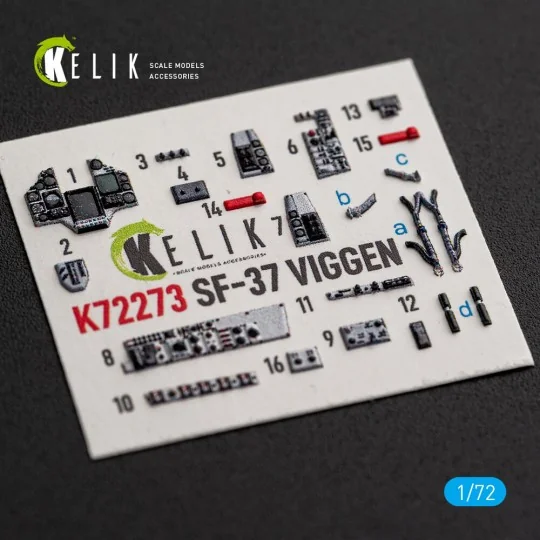 SF-37 Viggen - interior 3D decals for Special Hobby, 1/72 - Kelik K... SF-37 Viggen - interior 3D decals for Special Hobby, 1/72 - Kelik K...