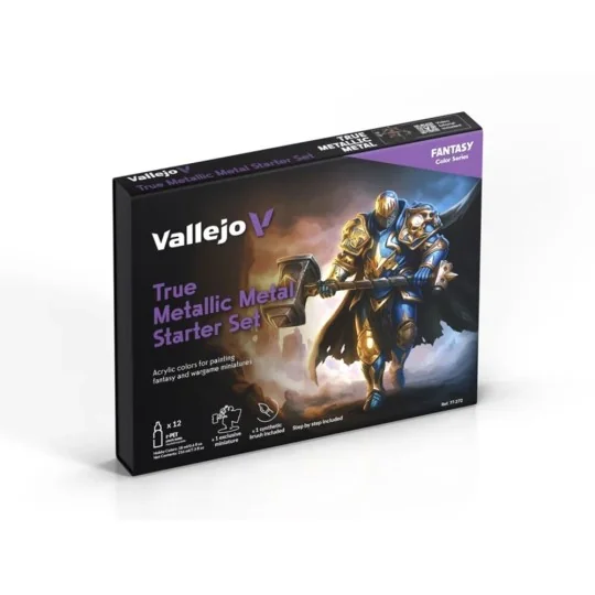 True Metallica Metal: Starter Set (12 colors set) - Vallejo 77272 True Metallica Metal: Starter Set (12 colors set) - Vallejo 77272