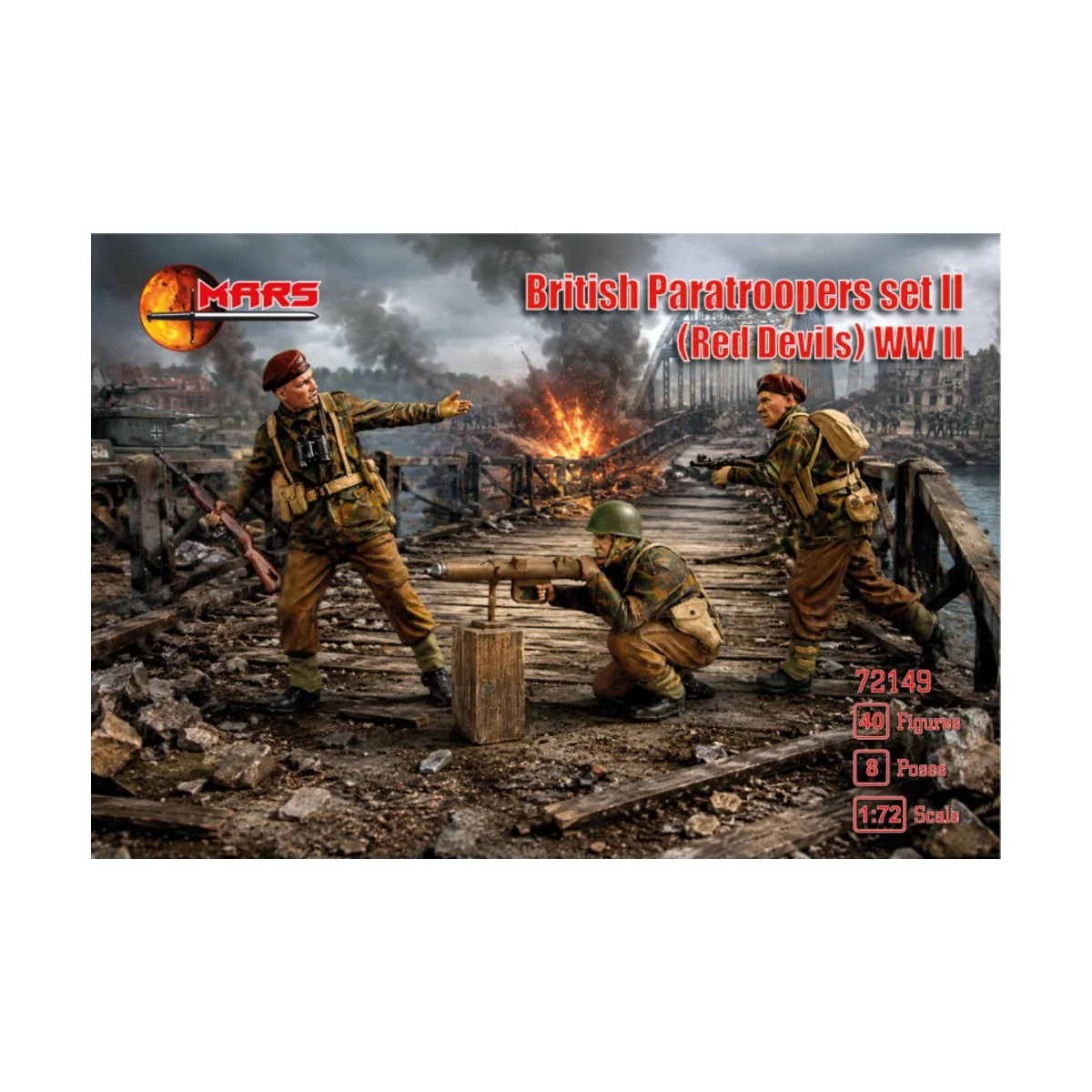 WWII British Paratroopers (Red Devils), set 2, 1/72 - Mars Figures ... WWII British Paratroopers (Red Devils), set 2, 1/72 - Mars Figures ...