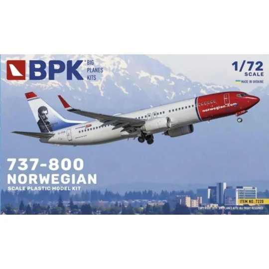 Boeing 737-800 Norwegian, 1/72 - Big Planes Kits BPK7220 Boeing 737-800 Norwegian, 1/72 - Big Planes Kits BPK7220