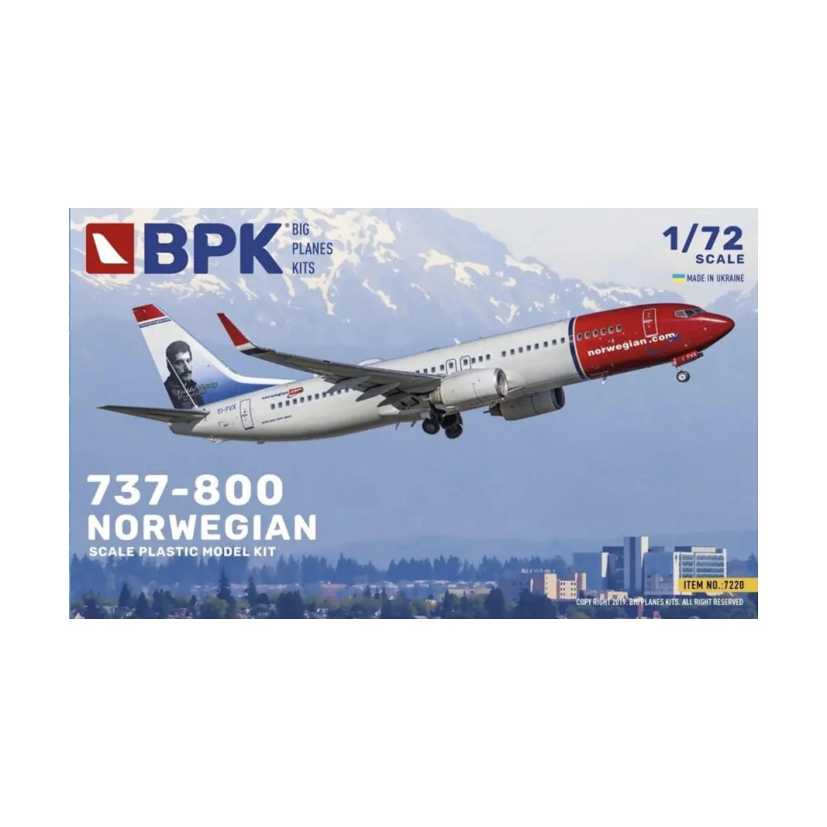 Boeing 737-800 Norwegian, 1/72 - Big Planes Kits BPK7220 Boeing 737-800 Norwegian, 1/72 - Big Planes Kits BPK7220